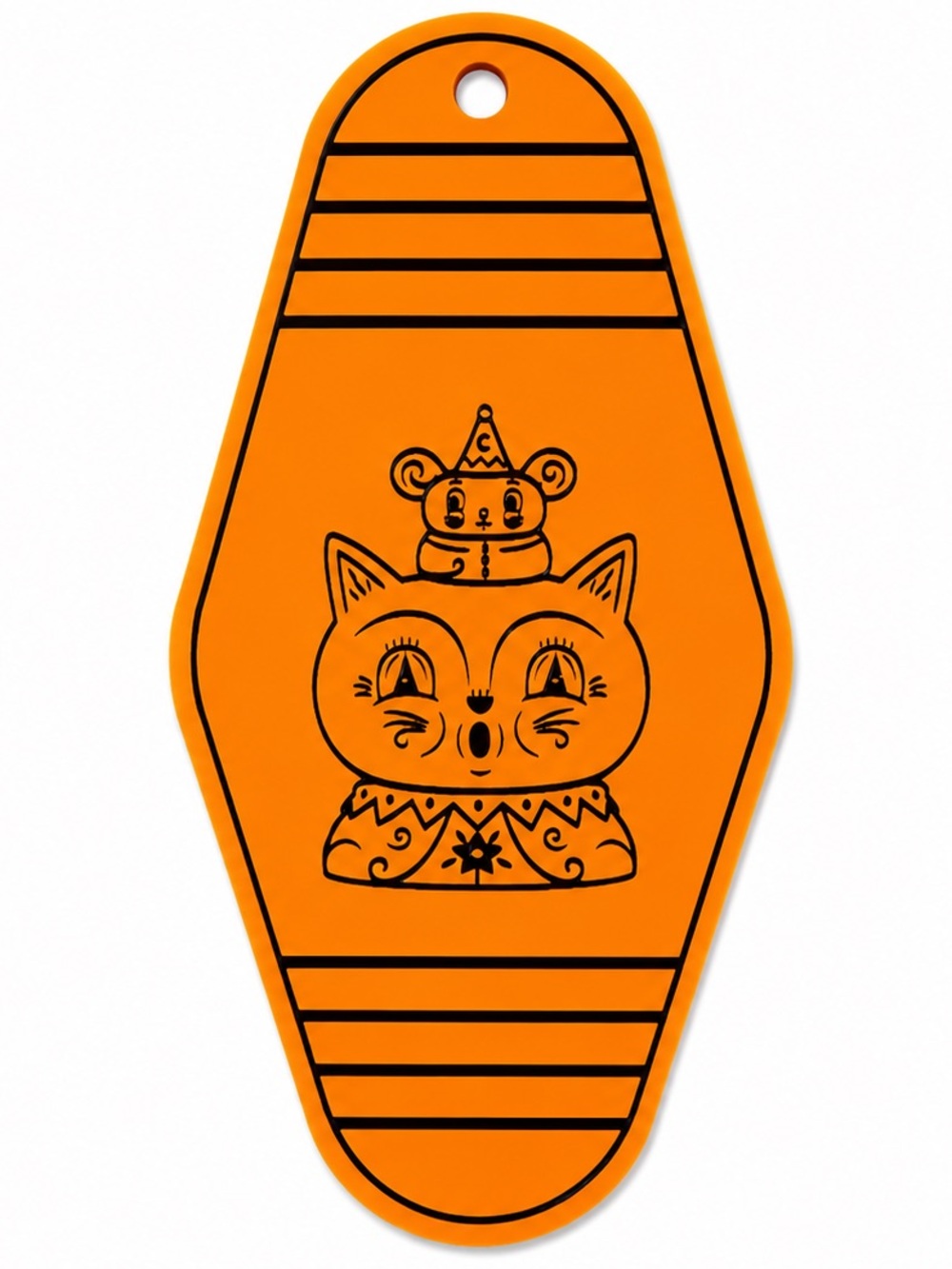 2/$25 Johanna Parker Inspired Cat Motel Keychain Vintage Halloween